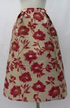 他の写真1: ジャガードの花柄スカート　長め《赤》《サンプル品》[Toilette（トワレ）] 