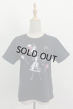 画像1: 　miyuki.ohashi×ｔoilette　半袖Ｔシャツ《黒》Toilette（トワレ）