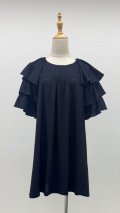 ☆お袖がティアードチュニック☆《黒》[Toilette（トワレ）] 