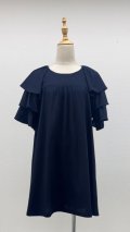 ☆お袖がティアードチュニック☆《紺》[Toilette（トワレ）] 