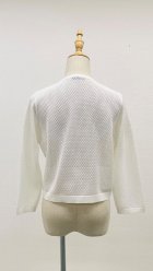 他の写真2: メッシュ7分袖カーディガン《オフ》[Toilette（トワレ）]