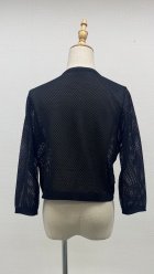 他の写真2: メッシュ7分袖カーディガン《黒》[Toilette（トワレ）]
