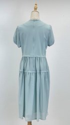 他の写真2: 異素材ドッキング、ワンピース《サンプル品》《ミントグリーン》[Toilette（トワレ）]