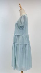 他の写真1: 異素材ドッキング、ワンピース《サンプル品》《ミントグリーン》[Toilette（トワレ）]