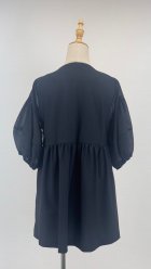 他の写真2: シアー素材パフスリーブ、チュニック《サンプル品》《黒》[Toilette（トワレ）]