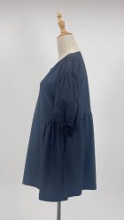 他の写真1: シアー素材パフスリーブ、チュニック《サンプル品》《黒》[Toilette（トワレ）]