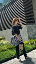 ストライプバイカラーチュニック[Toilette（トワレ）] 