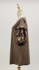 他の写真1: ☆お袖パフ、Aラインチュニック☆《モカ》[Toilette（トワレ）]