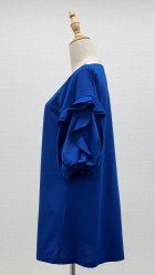 他の写真1: ☆お袖パフ、Aラインチュニック☆《ロイヤルブルー》[Toilette（トワレ）]