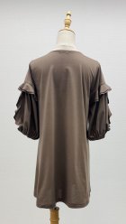 他の写真2: ☆お袖パフ、Aラインチュニック☆《モカ》[Toilette（トワレ）]