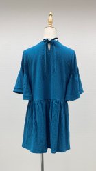 他の写真2: ☆サッカー地、お袖たっぷりフレアブラウス☆《ブルー》《サンプル品》[Toilette（トワレ）]