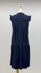 他の写真2: フリル袖、Vネックワンピース《サンプル品》《紺》[Toilette（トワレ）]