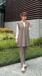 他の写真3: ☆前スリットパンツ☆《モカ》[Toilette（トワレ）]