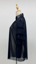 他の写真1: ☆お袖段々チュールインナー☆《黒》[Toilette（トワレ）]